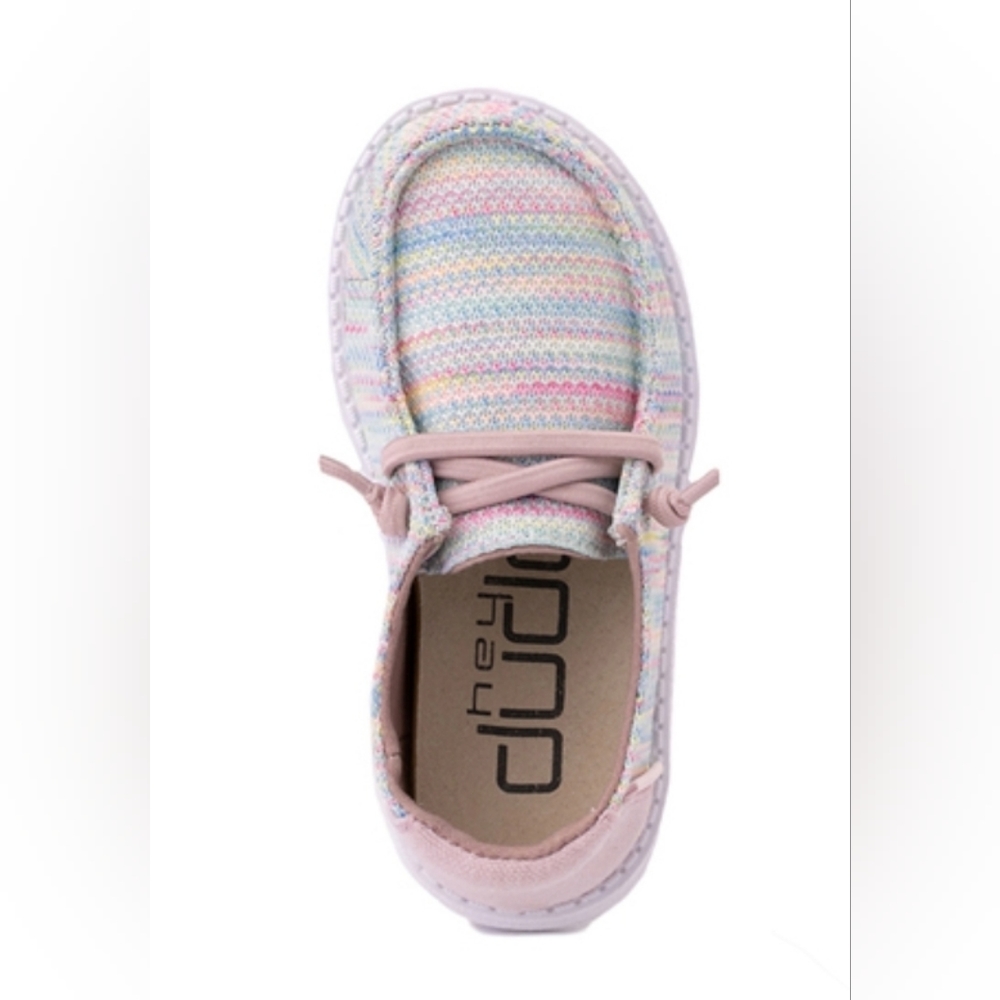 HEY DUDE Wendy SOX GIRL'S slip on Casual Shoe Aurora White / Pastel - Picture 2 of 4